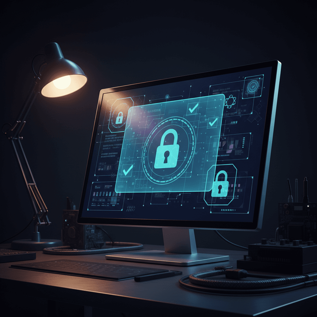 Security monitoring dashboard with encryption protocols