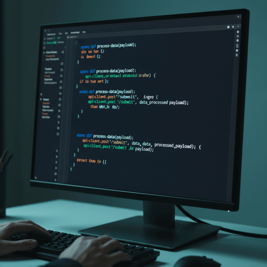 API code integration on developer monitor